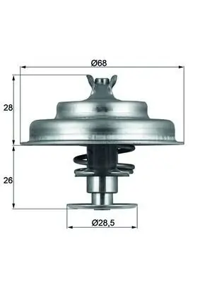 Thermostat, Kühlmittel MAHLE TX 75 80D