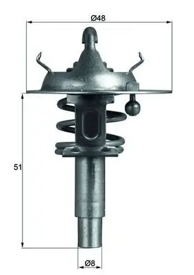 Thermostat, Kühlmittel MAHLE TX 106 90D