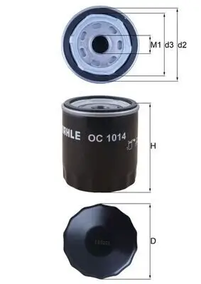 Ölfilter MAHLE OC 1014 Bild Ölfilter MAHLE OC 1014
