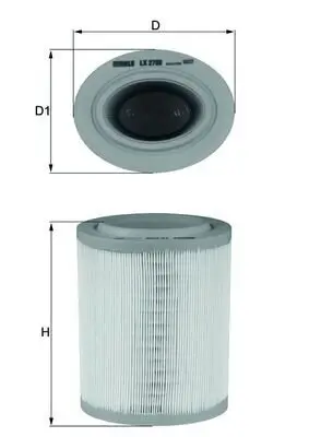 Luftfilter MAHLE LX 2790 Bild Luftfilter MAHLE LX 2790