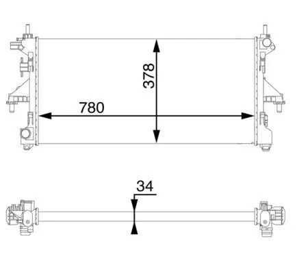 Kühler, Motorkühlung MAHLE CR 1069 000S Bild Kühler, Motorkühlung MAHLE CR 1069 000S