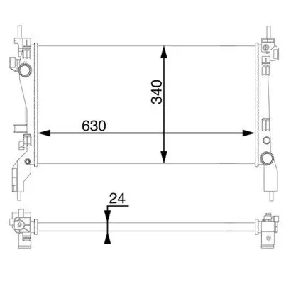 Kühler, Motorkühlung MAHLE CR 1122 000S