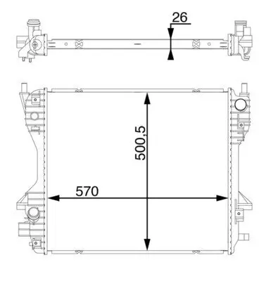 Kühler, Motorkühlung MAHLE CR 1363 000S