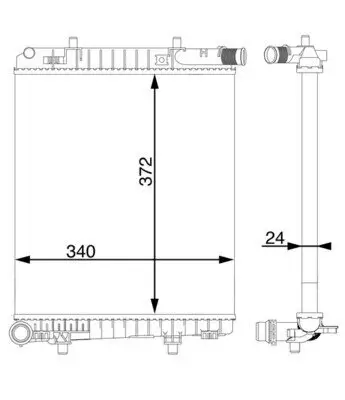 Kühler, Motorkühlung MAHLE CR 1591 000S