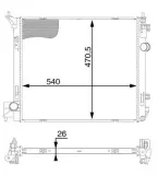 Kühler, Motorkühlung MAHLE CR 1596 000S