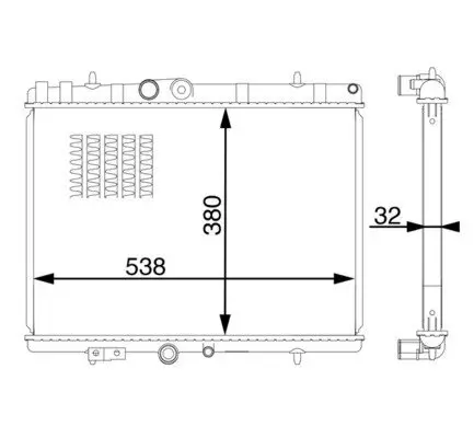 Kühler, Motorkühlung MAHLE CR 1597 000S