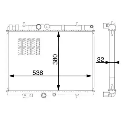 Kühler, Motorkühlung MAHLE CR 1598 000S Bild Kühler, Motorkühlung MAHLE CR 1598 000S