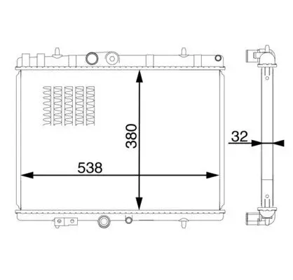 Kühler, Motorkühlung MAHLE CR 1600 000S