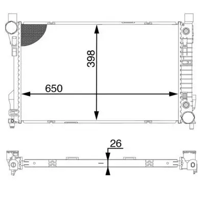 Kühler, Motorkühlung MAHLE CR 1602 000S