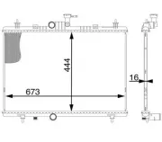 Kühler, Motorkühlung MAHLE CR 1606 000S