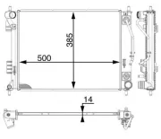 Kühler, Motorkühlung MAHLE CR 1973 000P