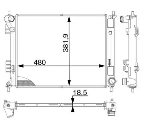 Kühler, Motorkühlung MAHLE CR 1983 000P