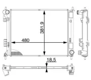 Kühler, Motorkühlung MAHLE CR 1983 000P