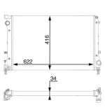 Kühler, Motorkühlung MAHLE CR 2002 000S