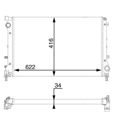 Kühler, Motorkühlung MAHLE CR 2002 000S Bild Kühler, Motorkühlung MAHLE CR 2002 000S