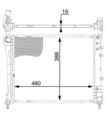 Kühler, Motorkühlung MAHLE CR 2004 000S Bild Kühler, Motorkühlung MAHLE CR 2004 000S