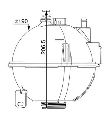 Ausgleichsbehälter, Kühlmittel MAHLE CRT 210 000S Bild Ausgleichsbehälter, Kühlmittel MAHLE CRT 210 000S