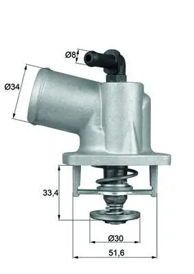 Thermostat, Kühlmittel MAHLE TI 55 92D