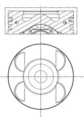 Kolben MAHLE 001 PI 00105 002