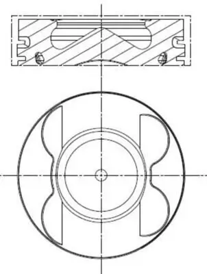 Kolben für Zylinder 4-6 MAHLE 001 PI 00107 000