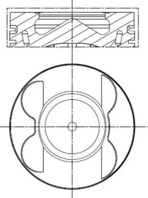 Kolben für Zylinder 1-3 MAHLE 001 PI 00178 001