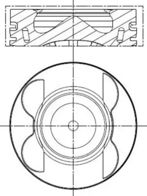 Kolben für Zylinder 1-3 MAHLE 001 PI 00181 001 Bild Kolben für Zylinder 1-3 MAHLE 001 PI 00181 001