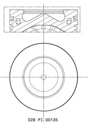 Kolben MAHLE 028 PI 00135 000