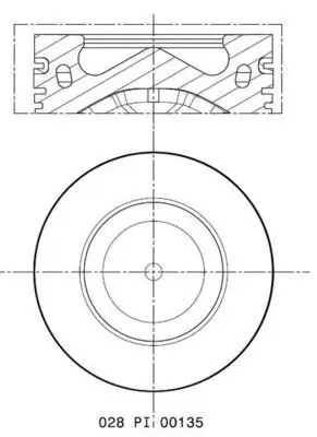 Kolben MAHLE 028 PI 00135 000 Bild Kolben MAHLE 028 PI 00135 000