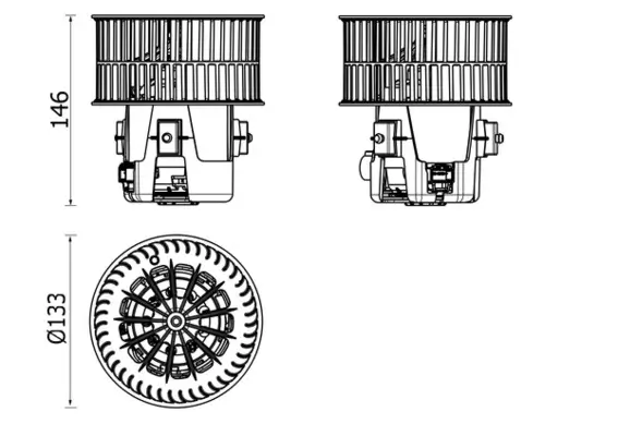 Innenraumgebläse 12 V MAHLE AB 279 000P