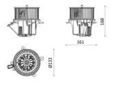 Innenraumgebläse 12 V MAHLE AB 282 000P