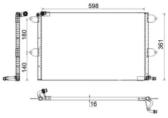 Kondensator, Klimaanlage MAHLE AC 171 001S