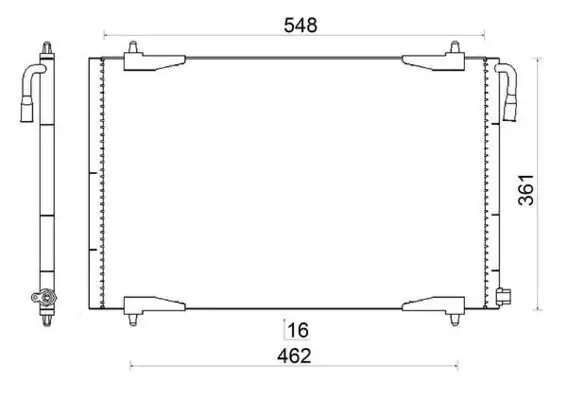 Kondensator, Klimaanlage MAHLE AC 220 001S