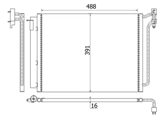 Kondensator, Klimaanlage MAHLE AC 311 001S