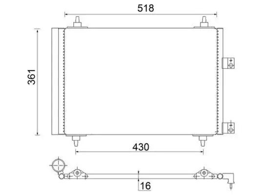 Kondensator, Klimaanlage MAHLE AC 314 000S