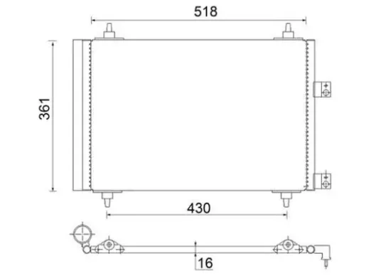Kondensator, Klimaanlage MAHLE AC 314 000S Bild Kondensator, Klimaanlage MAHLE AC 314 000S