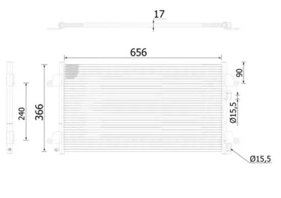 Kondensator, Klimaanlage MAHLE AC 366 000S Bild Kondensator, Klimaanlage MAHLE AC 366 000S