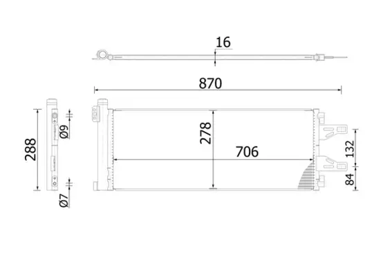 Kondensator, Klimaanlage MAHLE AC 368 000S