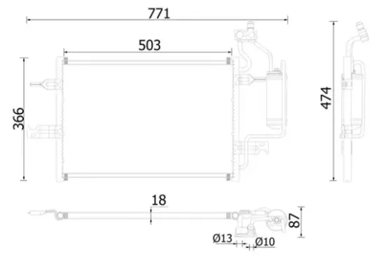 Kondensator, Klimaanlage MAHLE AC 409 000P Bild Kondensator, Klimaanlage MAHLE AC 409 000P
