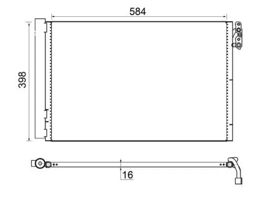 Kondensator, Klimaanlage MAHLE AC 413 001S