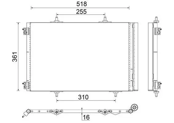 Kondensator, Klimaanlage MAHLE AC 466 000S