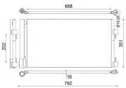 Kondensator, Klimaanlage MAHLE AC 486 000S