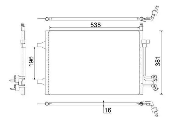 Kondensator, Klimaanlage MAHLE AC 692 000S