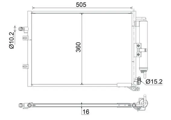 Kondensator, Klimaanlage MAHLE AC 721 000S
