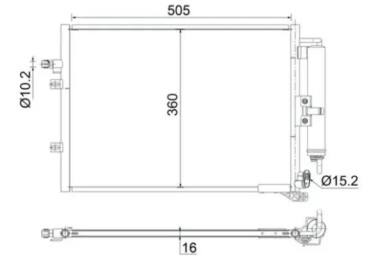 Kondensator, Klimaanlage MAHLE AC 721 000S Bild Kondensator, Klimaanlage MAHLE AC 721 000S