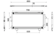 Kondensator, Klimaanlage MAHLE AC 796 000S