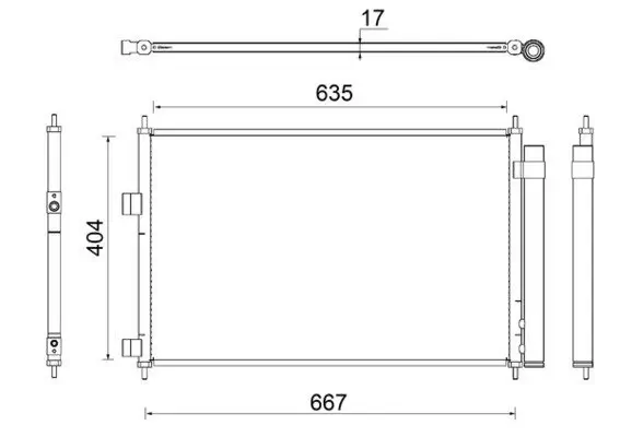 Kondensator, Klimaanlage MAHLE AC 798 000S