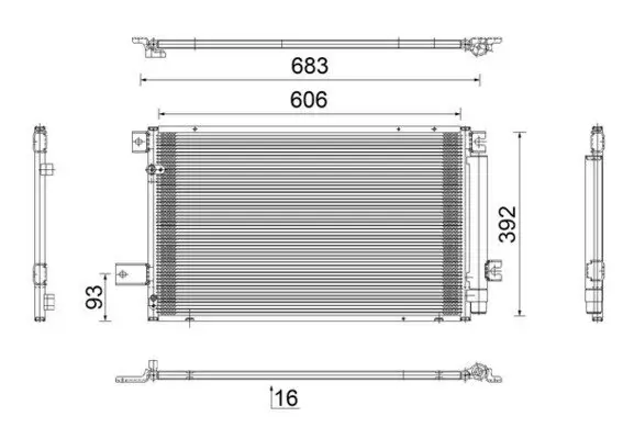 Kondensator, Klimaanlage MAHLE AC 819 000S