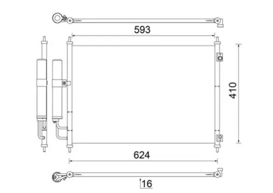 Kondensator, Klimaanlage MAHLE AC 829 000S Bild Kondensator, Klimaanlage MAHLE AC 829 000S