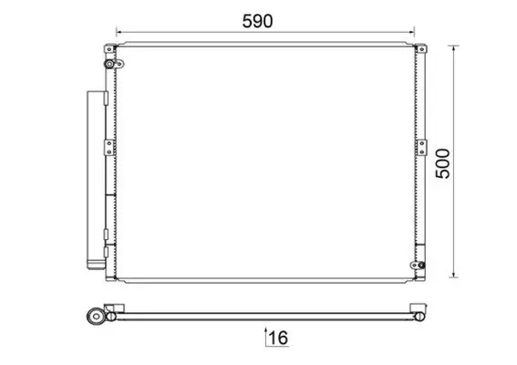 Kondensator, Klimaanlage MAHLE AC 836 000S