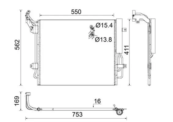 Kondensator, Klimaanlage MAHLE AC 849 000S